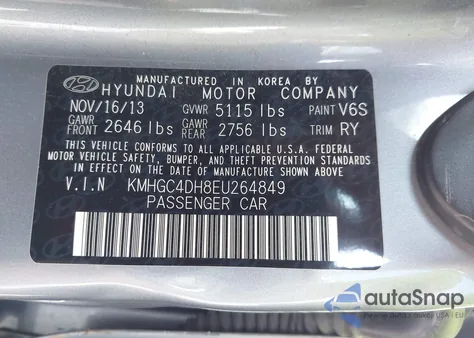 2014 Hyundai Genesis 5.0L из США, поврежденный, VIN KMHGC4DH8EU264849